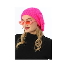Elif İç Giyim Çift Kat Neon Pembe Kadın Ressam Bere Pembe