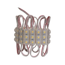 12 Volt 0,48 Watt 3'lü Mercekli Mini Modül Led Gün Işığı 3000k Dış Mekan Ip67 10 Adet