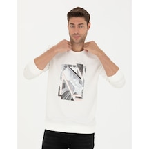 Pierre Cardin Erkek Ekru Sweatshirt 50273418-vr019 Ekru