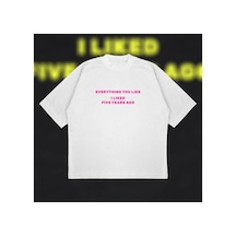 Tarzsokak Everything You Like Oversize Unisex Pamuklu Nefes Alan Kalın Kumaşlı Beyaz