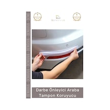 Tamponkoruyucu Karbon Desenli Beyaz Çizilmez Esnek Darbe Emici Kaliteli  Araba Tampon Koruyuc