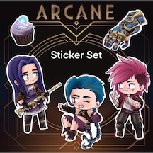 Arcane Dizi Temalı Laptop Tablet Telefon Sticker Seti 1