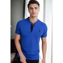 T9560 Dewberry T-shırt-saks Saks Mavi