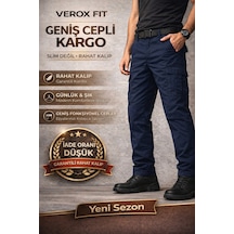 No Brand Kargo Cepli Pantolon Lacivert Lacivert