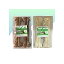 22cm Beyaz Ve Naturel Press Ödül Çiğneme Kemiği 2 X 2li Paket 4 Adet