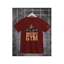 Segungear Bigfoot Erkek Regular Fit Baskılı Spor Tişört Bordo - 931634118 Bordo