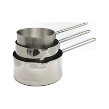 Kaçerola 3lü Sütlük Sos Tavası 12-14-16cm 430 Paslanmaz Çelik