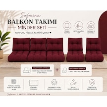 Leke Tutmaz 3-1-1 Balkon Bahçe Minder Seti - Fermuarlı Yıkanabilir İçi Dolu Bordo Leke Tutmaz 3-1-1 Balkon Bahçe Minder Seti - Fermuarlı Yıkanabilir İçi Dolu Bordo