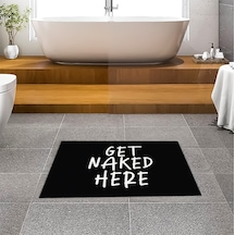 Evaşk Banyo Paspası İpeksi Kadifemsi Halı Yüzey Kaymaz Taban 40x60 BM02640S Siyah