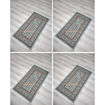 4 Adet Saray Halı Asya Seccade Ince 10503Y7 Yeşil 65X115 Cm