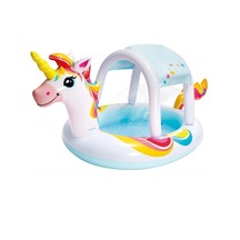 58435 Unicorn Şekilli Fıskiyeli Gölgelikli Havuz 254cm