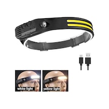 Longrıverşarj Edilebilir Led Sensörlü Kafa Feneri 6 Modlu Kamp Ve Arama Işığı Changeable Siyah Beyaz Kırmızı Mavi Yeşil Sarı Siyah Beyaz Kırmızı Mavi Yeşil Sarı