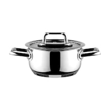 Aryıldız Colombus Metal Kulp Cam Kapak Derin Tencere - 16 Cm