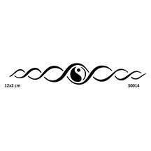 Airbrush Tattoo Sarmal Ying-yang Yapışkanlı Stencil Süsleme Ve Boyama Kalıbı