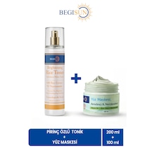 Pirinç Özlü Aydınlatıcı Tonik 200 Ml + Beyaz Kil Nemlendirici Yüz Maskesi 100 Ml Cilt Bakım Seti - 1 Begısun Pirinç Özlü Aydınlatıcı Tonik 200 Ml + Beyaz Kil Nemlendirici Yüz Maskesi 100 Ml Cilt Bakım Seti