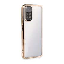 Xiaomi Redmi Note 11 Kılıf Razer Lensli Silikon - Gold Altın