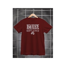 Segungear Boxer Erkek Regular Fit Baskılı Spor Tişört Bordo - 932277136 Bordo