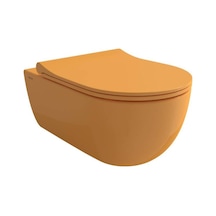 Bocchi - V-tondo Rimless Asma Klozet Parlak Mandalina Sarısı - 1416-021-0128 Diğer
