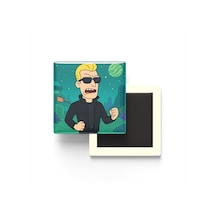 Albert Wesker - 9x9 Cm Baskılı Kare Buzdolap Magneti