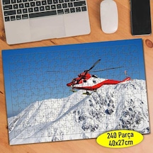 Dağ Tepesinde Helikopter 240 Parça Puzzle Yapboz Tablo-93140060