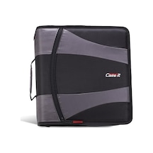 Case-it The Dual 2.0 Fermuarlı Bağlayıcı Sırt Çantası - İki 2 İnç D Halkalı - 5 Konu Dosya Klasörü - Çoklu Cep - 800 Sayfa Kapasitesi - Omuz Askısı İle Birlikte Gelir - Siyah Dual-301