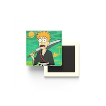 Ichigo Kurosaki - 9x9 Cm Baskılı Kare Buzdolap Magneti