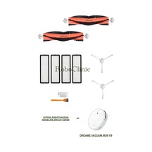 Dreame Vacuum Mop F9 Robot Süpürge Uyumlu Yedek Fırça,hepa Filtre Seti-10 Parça