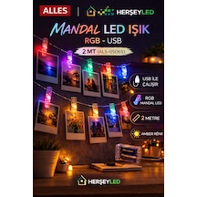 Mandal Led Işık Rgb - Usb 2 Mt RGB