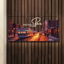 Bk Gift Kişiye Özel Manzara Tasarımlı Akrilik Bar Tabelası 38x19cm -25, Home Bar Tabela, Duvar Dekoru Kobitmeyen137743 Bk Gift