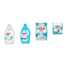 Aquabor Doğal Mineralli Sıvı Beyaz + Sıvı Renkliler + 4 Kg Beyaz + Tablet 4 Lü Set