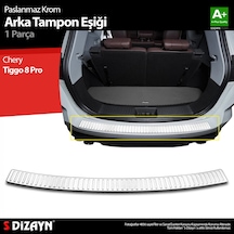 S-dizayn Chery Tiggo 8 Pro Krom Arka Tampon Eşiği 2022 Üzeri A+ K