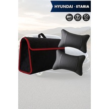 Hyundai Staria Uyumlu Koltuk Yastığı Siyah Renk Bagaj Çantası Lüks Model