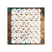 Kk Swords Stencil Tasarım 36 Adet Sl090 Yüz Boyama Maskeleri Set37 Pasta, Ahşap, Yüz Boyama Şablonu