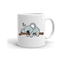 Lazzy Koala Baskılı Seramik Beyaz Kupa