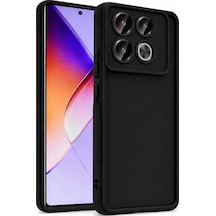 İnfinix Note30pro-4g Uyumlu Kamera Çıkıntılı Mat Silikon Telefon Kılıfı Siyah