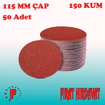 115 MM Cırt Zımpara150 Kum 50 Adet