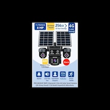 Balandı Pro-8420gıp 8mp 4 Kameralı 4g Aov Esım Solar Kamera, Hıeasy Yazılım