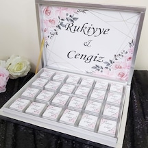 Hayaller Dükkanı Söz Nişan Çikolatası Karton Kutu 48'li