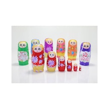4 Adet Ahşap Matruşka İç İçe 6'li Set, 14 Cm Ölçü, Geleneksel Oyuncak Ve Dekor, Matryoshka Nesting Doll