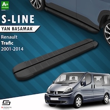 S-dizayn Renault Trafic 2 Kısa Şase S-line Siyah Yan Basamak 223 Cm 2001-2014 A+ Kalite