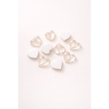 Pearl White Heart Tırnak Taşı