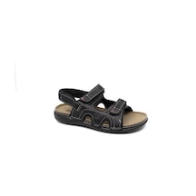 Gezer Erkek Cırtlı Sandalet Siyah