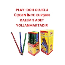Play-doh Oluklu Üçgen İnce Kurşun Kalem 3 Adet Yollanmaktadır Çok Renkli