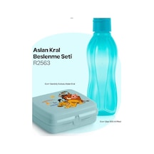 Aslan Kral Beslenme Seti Sandviç Kutusu Ve 500 Ml Şişe Mavi Mavi