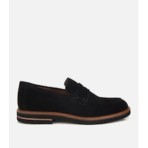 Hotiç Erkek Süet Deri Siyah Klasik Loafer