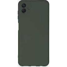 Newface Samsung Galaxy A04e Kılıf Nano İçi Kadife Silikon - Koyu Yeşil
