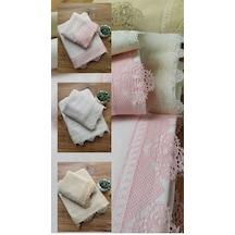 Osmanlı İğne Oyalı 6 lı Set El ve Yüz Havlusu 50/90 30/50cm Çok Renkli