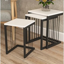 Güvendekoratif Üçlü Zigon Sehpa