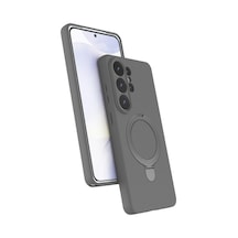 Samsung Galaxy Uyumlu S26 Ultra Regal Magsafe Standlı Kapak - Titan Gri İtdark53571