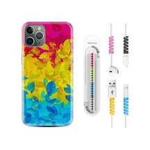 Apple Uyumlu iPhone 11 Pro Max Kılıf Kablo Koruyuculu Yapraklar 1634